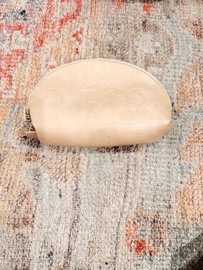BEIS Light Nude Embossed Cosmetic Pouch